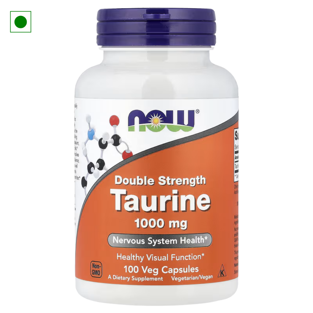 NOW Foods, Taurine, Double Strength, 1,000 mg, 100 Veg Capsules