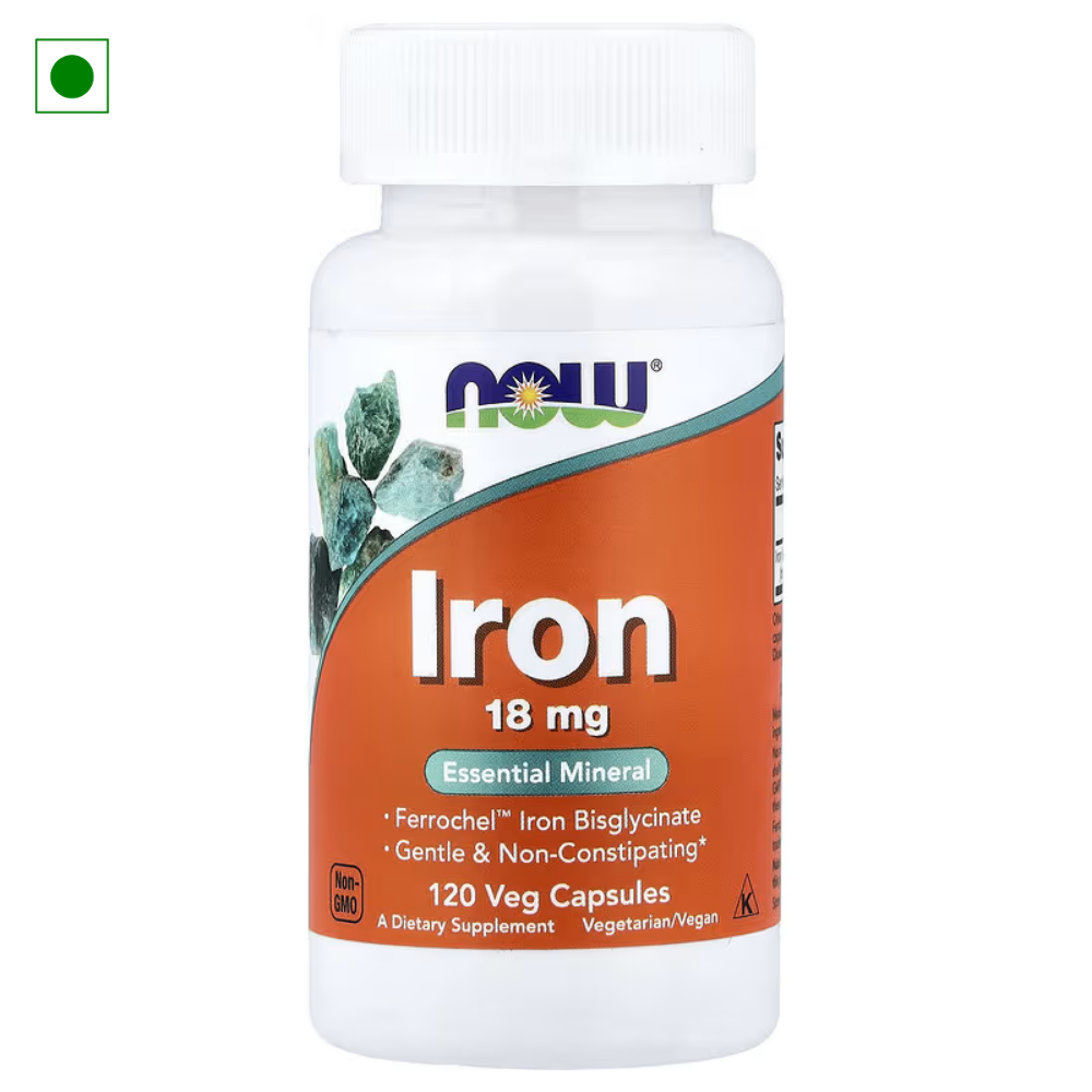 NOW Foods, Iron, 18 mg, 120 Veg Capsules