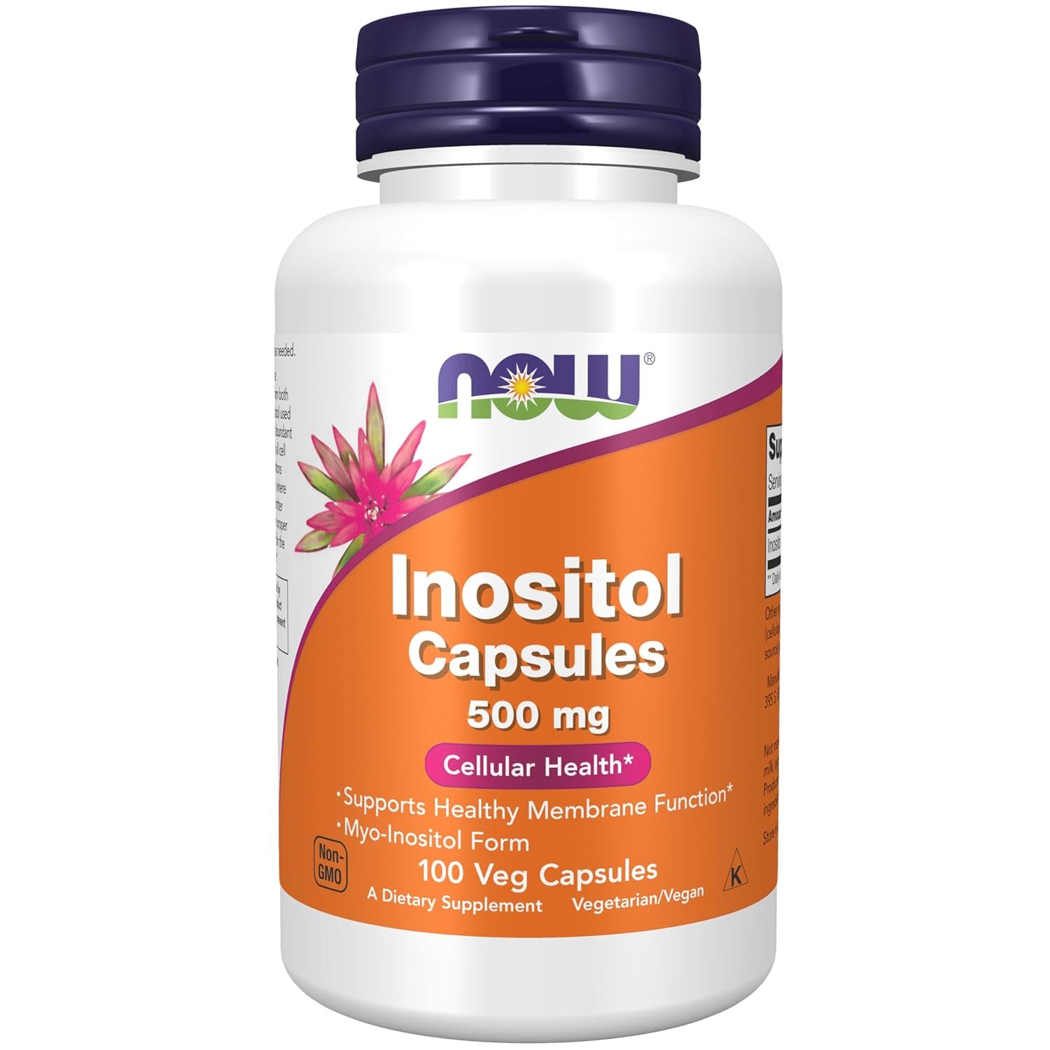NOW Foods, Inositol Capsules, 500 mg, 100 Veg Capsules