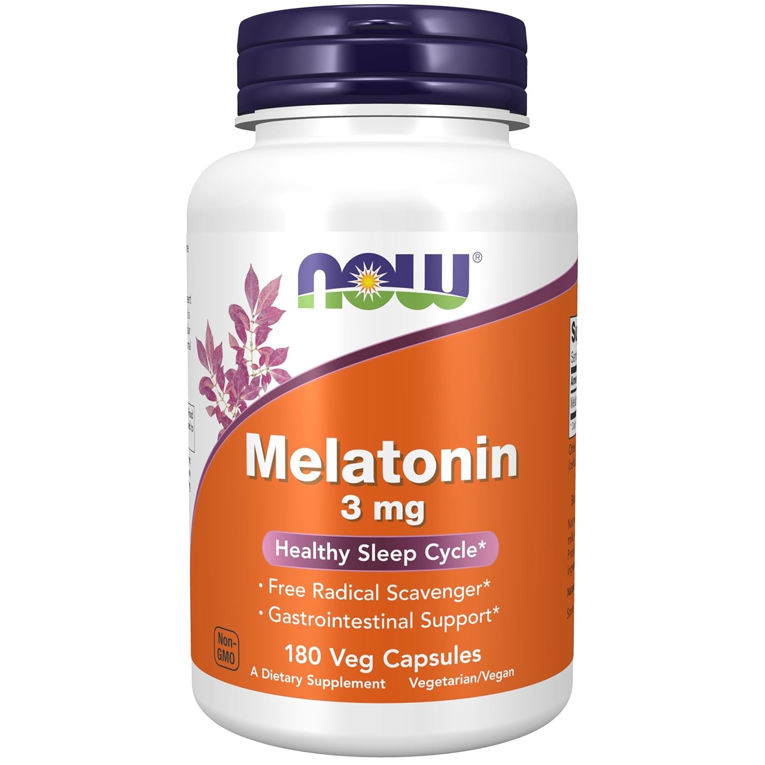 NOW Foods, Melatonin Capsules 3mg - 180 Veg Capsules