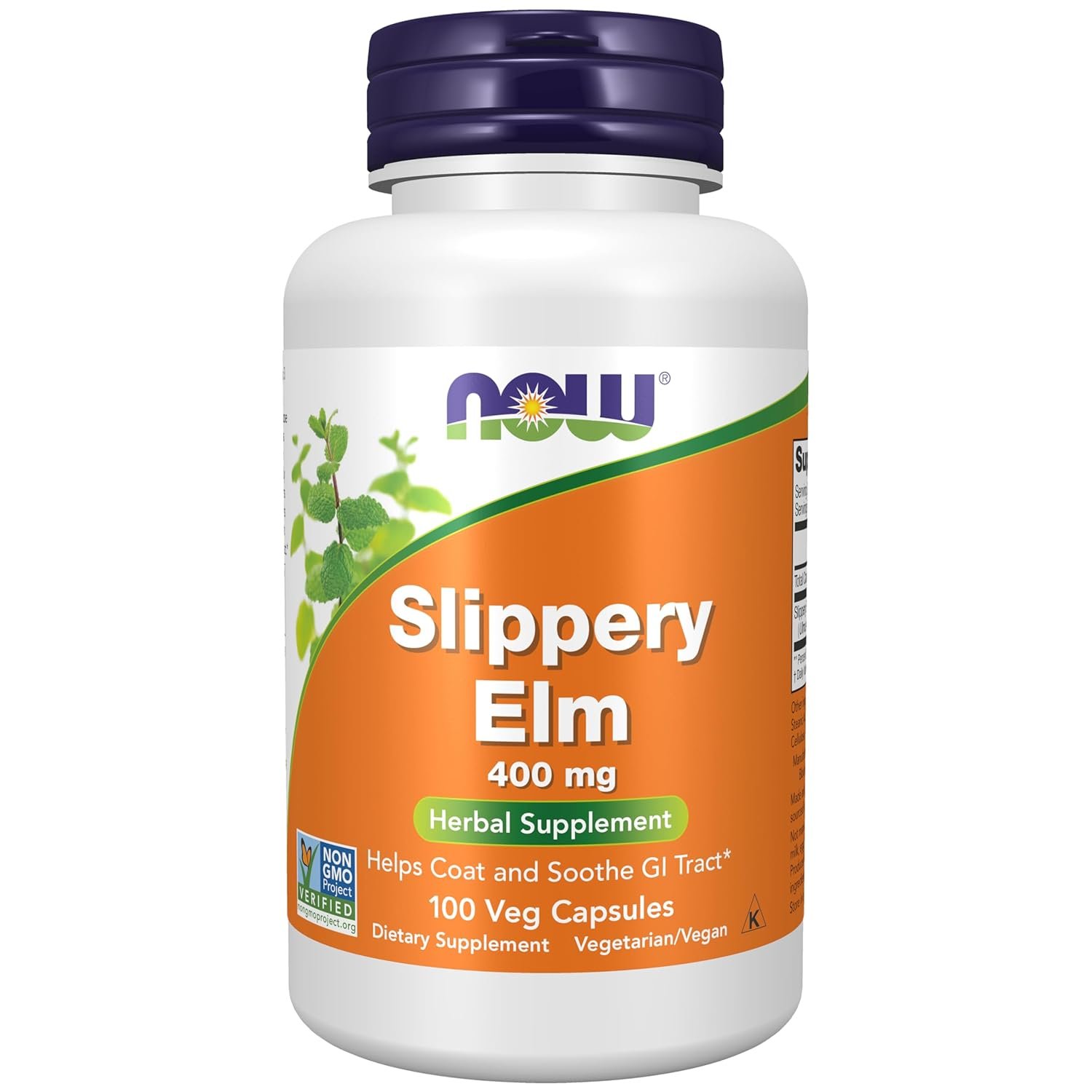 NOW Foods, Slippery Elm, 400 mg, 100 Veg Capsules