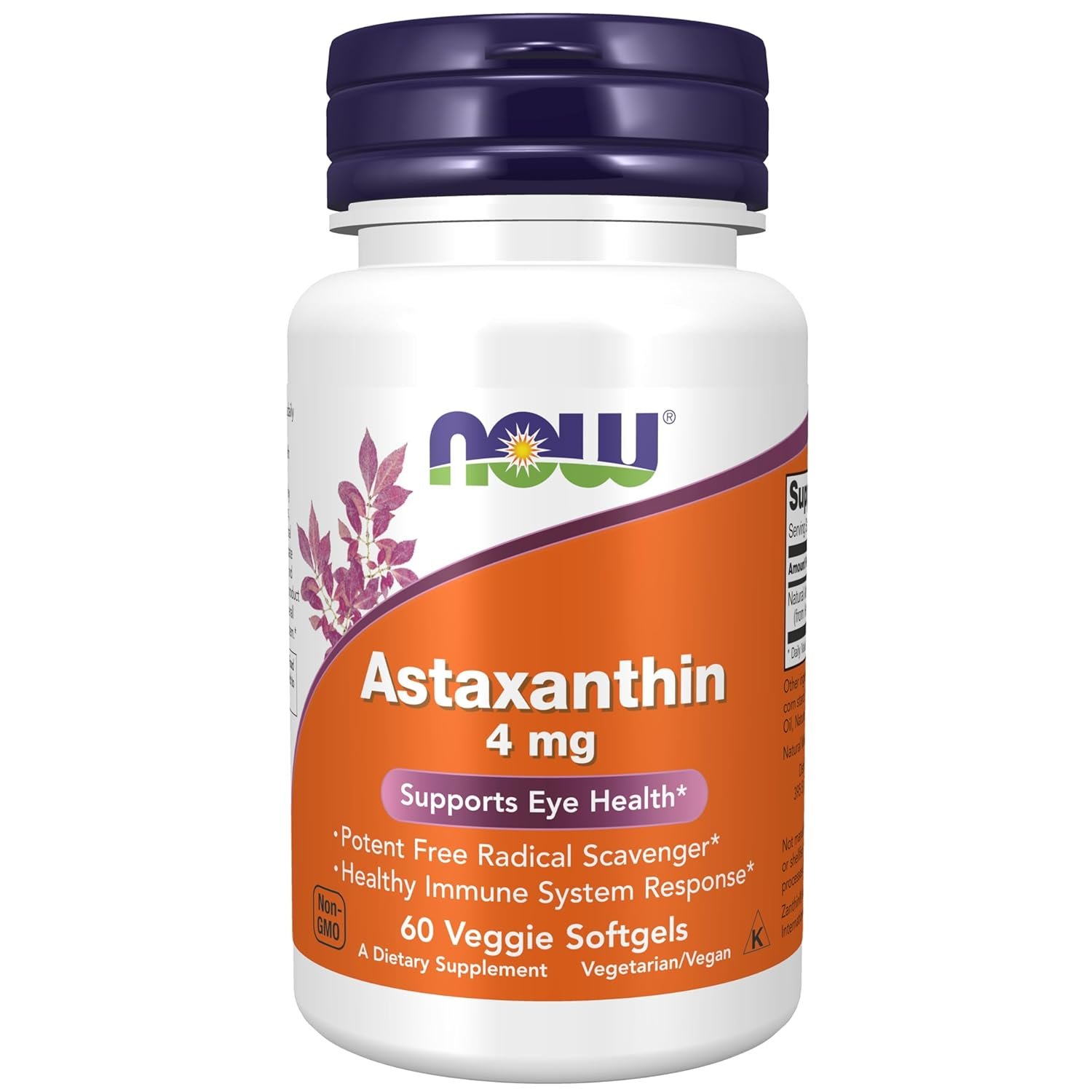 NOW Foods, Astaxanthin, 4 mg, 60 Veggie Softgels